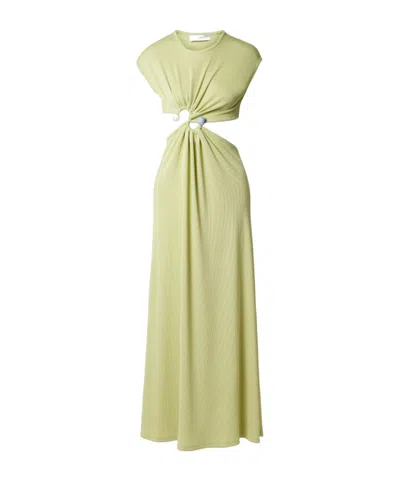 Christopher Esber S-buckle Cut-out Maxi Dress In Green