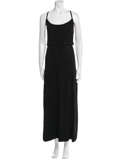 Pre-owned Christopher Esber Scoop Neck Long Dress In Black