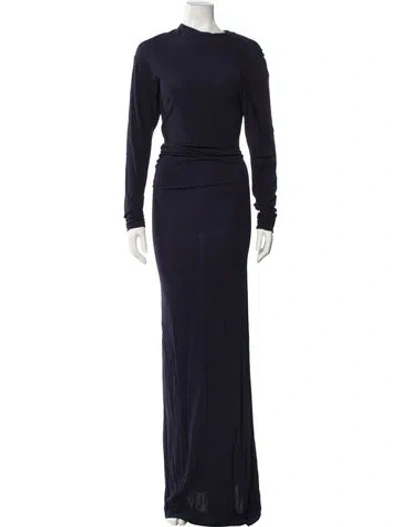 Pre-owned Christopher Esber Scoop Neck Long Dress In Blue