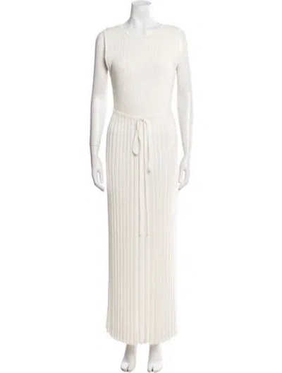 Pre-owned Christopher Esber Scoop Neck Long Dress In Neutral