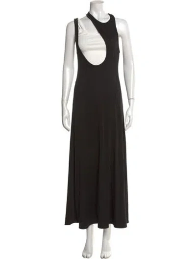 Pre-owned Christopher Esber Scoop Neck Long Dress W/ Tags In Black