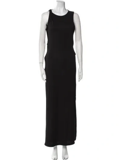 Pre-owned Christopher Esber Scoop Neck Long Dress W/ Tags In Black
