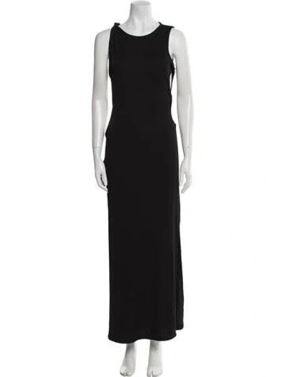 Pre-owned Christopher Esber Scoop Neck Long Dress W/ Tags In Black