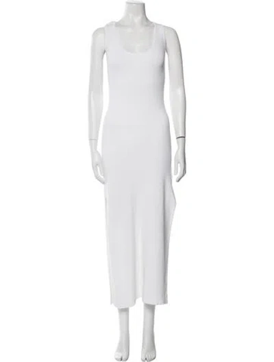 Pre-owned Christopher Esber Scoop Neck Long Dress In White