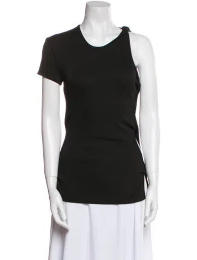 Pre-owned Christopher Esber Scoop Neck Sleeveless Top In Black