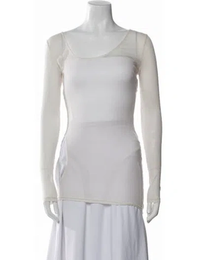 Pre-owned Christopher Esber Scoop Neck Sleeveless Top In White