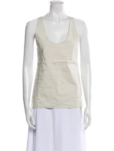 Pre-owned Christopher Esber Scoop Neck Sleeveless Top In White