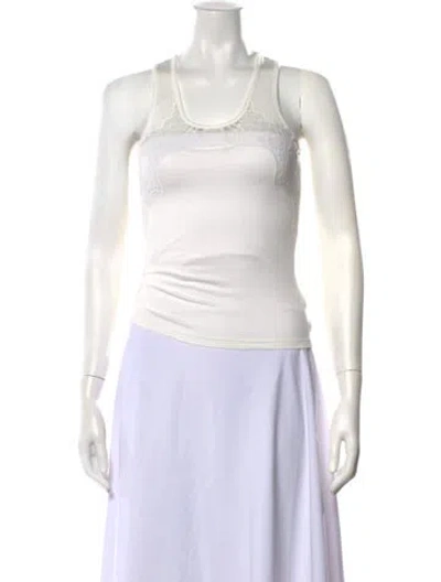 Pre-owned Christopher Esber Scoop Neck Sleeveless Top In White