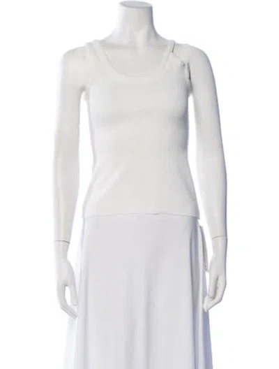 Pre-owned Christopher Esber Scoop Neck Sleeveless Top In White