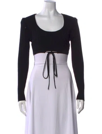 Pre-owned Christopher Esber Scoop Neck Sweater In Black