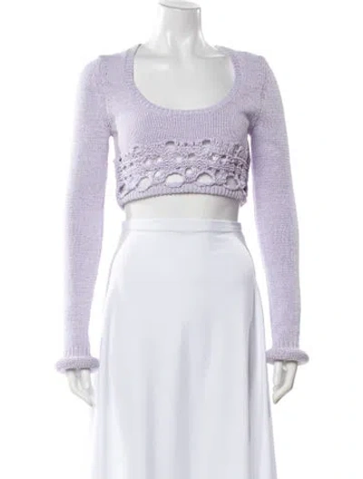 Pre-owned Christopher Esber Scoop Neck Sweater In Purple