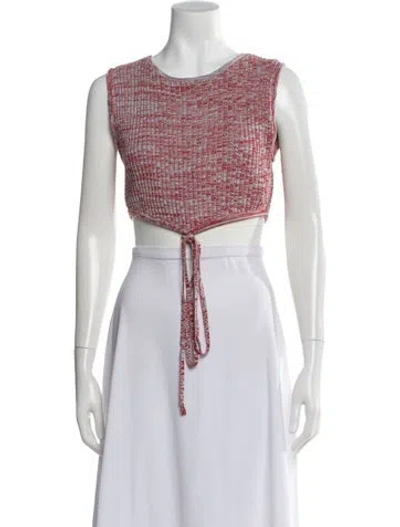 Pre-owned Christopher Esber Scoop Neck Sweater In Red