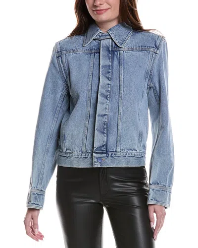 Christopher Esber Sculptured Corsage Denim Jacket In Blue