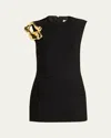 Christopher Esber Sculptured Corsage Tailored Mini Dress In Black