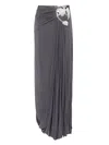 Christopher Esber Womens Sculptured Loop Draped Stretch-woven Maxi Skirt Shadow Grey