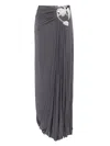 Christopher Esber Womens Sculptured Loop Draped Stretch-woven Maxi Skirt Shadow Grey
