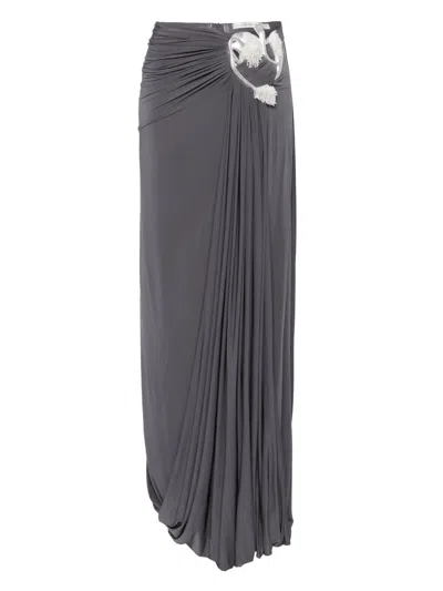 CHRISTOPHER ESBER SCULPTURED LOOP DRAPE MAXI SKIRT