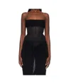 Christopher Esber Semi-sheer Mesh Bra In Black