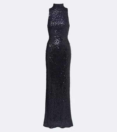 Christopher Esber Sequined Gown In Blue