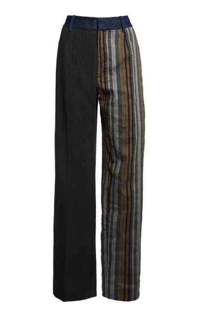 Christopher Esber Shade Tailored Spliced Trousers In Navy