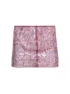 Christopher Esber Sheer Handpainted Lace Mini Skirt