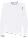Christopher Esber Sheer Overlay Peephole T-shirt In Weiss