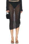 Christopher Esber Shibori Crystal Loophole Skirt In Black