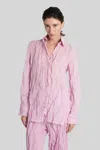 Christopher Esber Shirt In Rose-pink Cotton In Pink