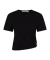 Christopher Esber Orbit Cotton Jersey Crop Top In Black