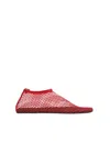 Christopher Esber Mesh Ballet Flats For Women In Red