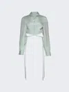 Christopher Esber Tie-detail Long-sleeve Blouse In Green