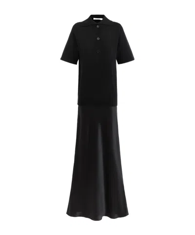 Christopher Esber Short Sleeve Dress In Black