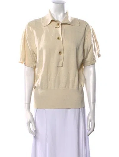 Pre-owned Christopher Esber Short Sleeve Polo In Neutral