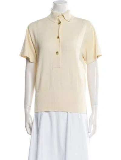 Pre-owned Christopher Esber Short Sleeve Polo In Neutral
