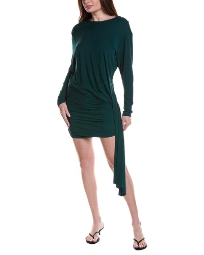 Christopher Esber Side Cowl Drape Extension Dress In Green