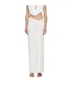 Christopher Esber Side Ruched Skirt In White