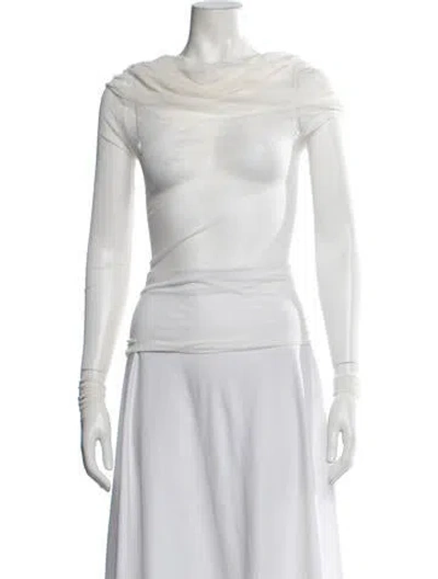 Pre-owned Christopher Esber Silk Cowl Neck Top In Neutrals
