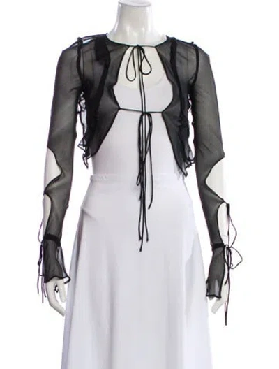 Pre-owned Christopher Esber Silk Jacket In White