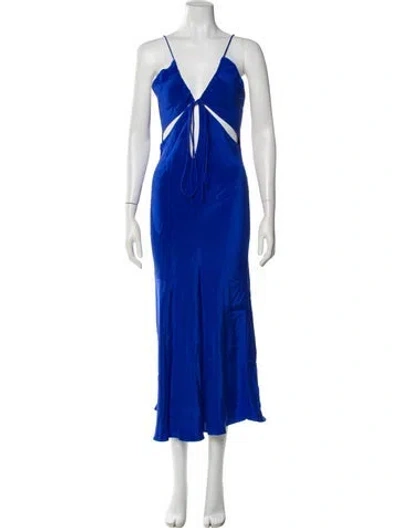 Pre-owned Christopher Esber Silk Knee-length Dress In Blue