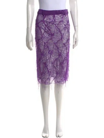 Pre-owned Christopher Esber Silk Knee-length Skirt In Purple
