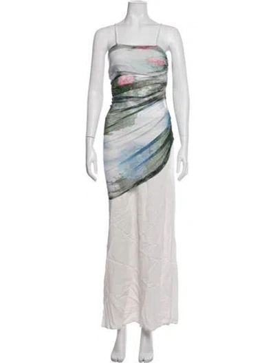 Pre-owned Christopher Esber Silk Long Dress In Multicolor