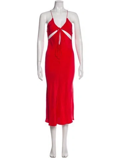Pre-owned Christopher Esber Silk Long Dress In Pink