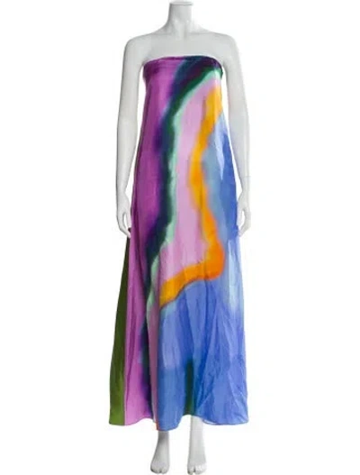 Pre-owned Christopher Esber Silk Long Dress W/ Tags In Multi