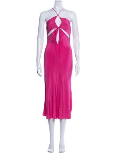 Pre-owned Christopher Esber Silk Long Dress W/ Tags In Red