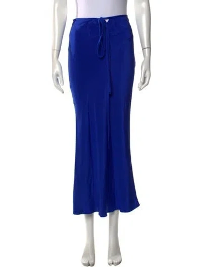 Pre-owned Christopher Esber Silk Long Skirt In Blue
