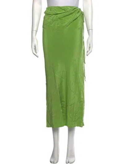 Pre-owned Christopher Esber Silk Long Skirt In Green