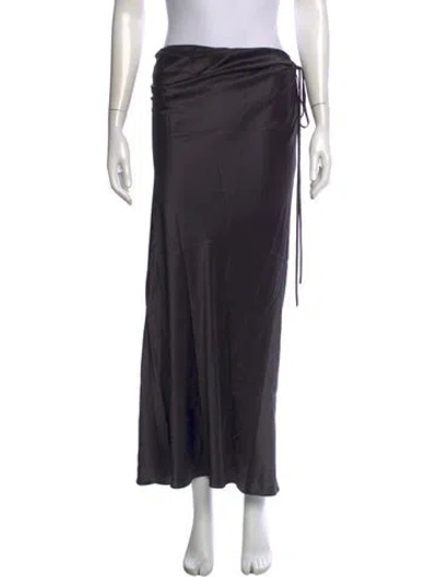 Pre-owned Christopher Esber Silk Long Skirt In Grey
