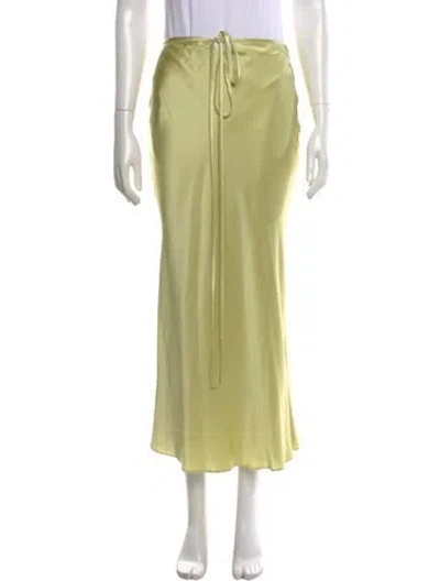 Pre-owned Christopher Esber Silk Long Skirt In Yellow