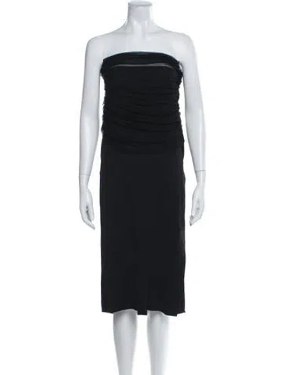 Pre-owned Christopher Esber Silk Midi Length Dress In Black