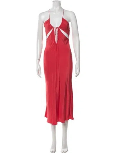 Pre-owned Christopher Esber Silk Midi Length Dress In Pink